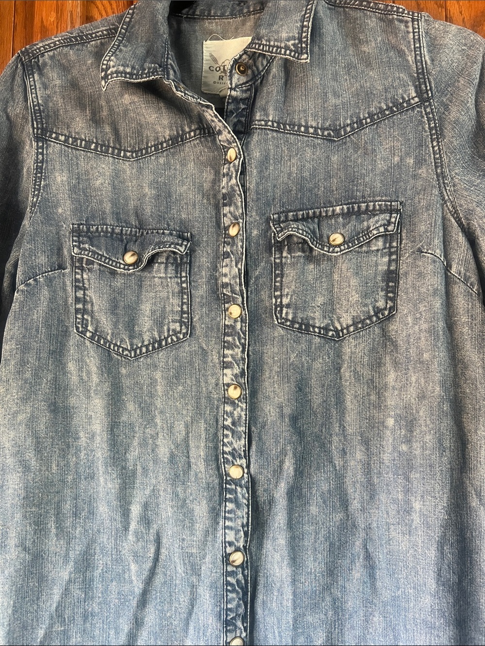 Cotton & Rye Denim Shirt Dress - small - Picture 5 of 7